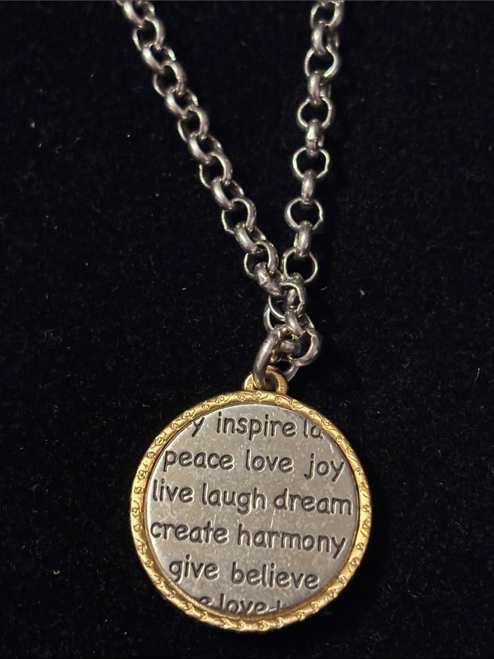 Brighton Inspirational Two-Tone Pendant Necklace - Gold & Silver